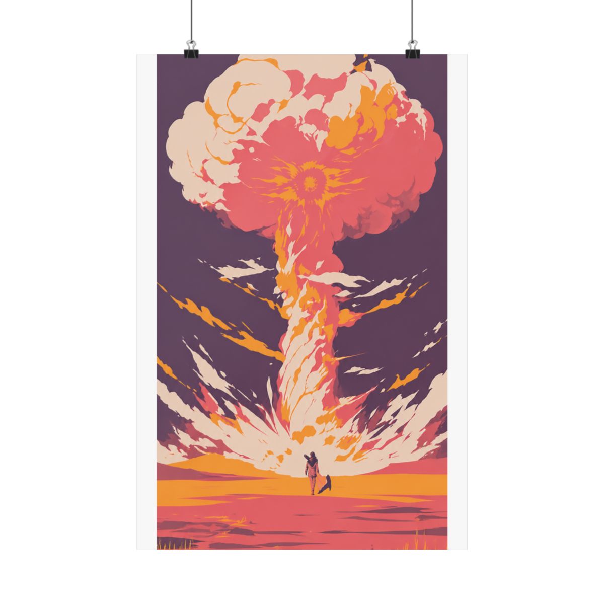 Fallout wasteland landscape art print gaming poster - alternate angle 1, merchandise