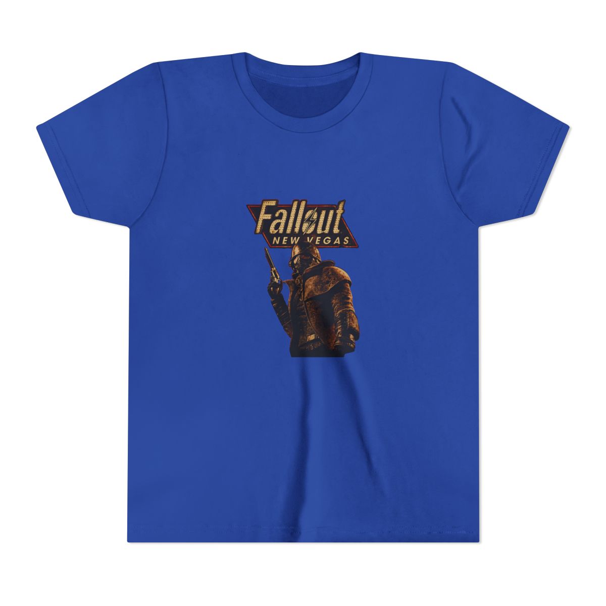Retro New Vegas T Shirt, Gamer Ghoul Kids Tee - alternate angle 2, merchandise